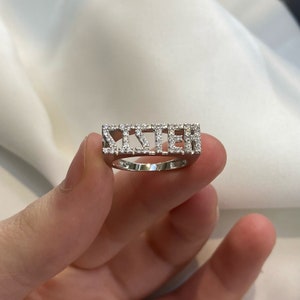 Sterling Silver Sister Ring with CZ - Gift Boxed