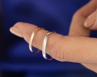 Obrączka ślubna Court z 9-karatowego żółtego złota: klasyczny pierścionek rocznicowy