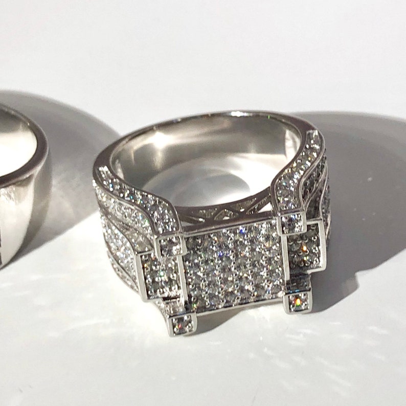 Men's pinky ring Sterling silver hallmark 925.bang on 1 Etsy