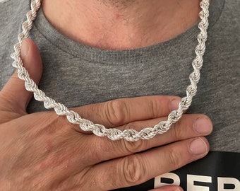 シルバーカーブチェーンネックレス 4mm メンズチェーン シルバーリンク