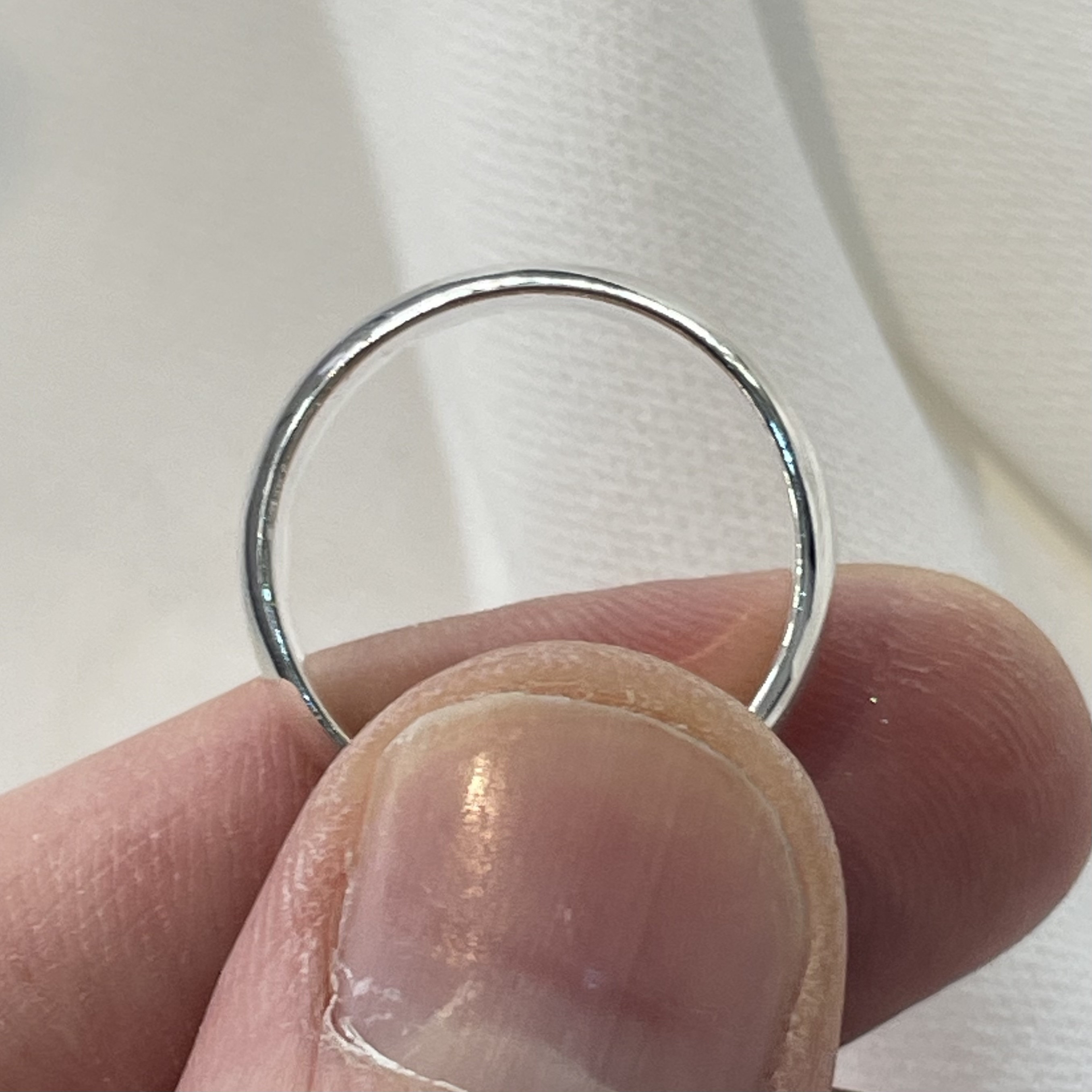Fede Nuziale Argento Sterling 925 - Forma D 2 Mm - Finitura Lucida, Fatto A Mano A Londra - Taglie Dalla A Alla Z+6