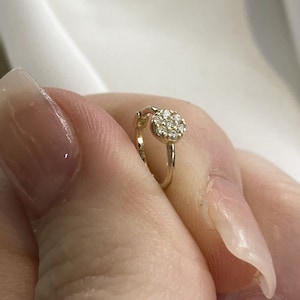 Genuine 9ct Gold Upper Ear Helix Cz Dome Cartilage Earring Simulated Diamond 9mm CARAT YELLOW GOLD - Gift Boxed