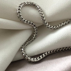 Catena Franco in argento - Catena da uomo in argento sterling 925 con marchio Hallmark - Confezione regalo. Catena in argento da 7&quot;-32&quot; da 2,5 mm, 3,5 mm e 4 mm - Confezione regalo.