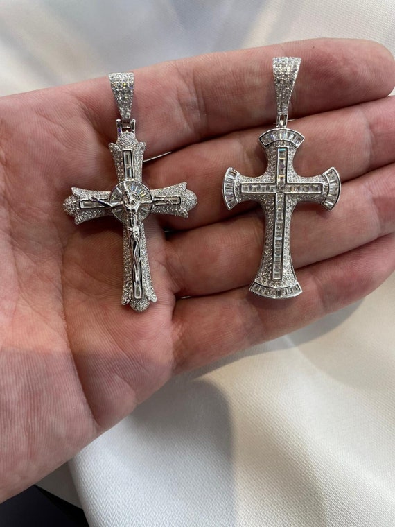 Sterling Silber Jesus Gesicht Kreuz Anhänger Kreuz Anhänger - Etsy.de