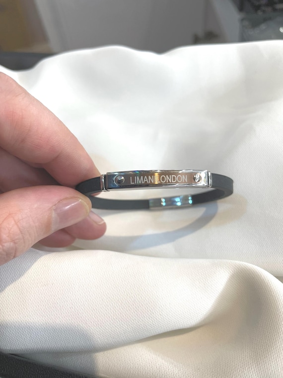 Rose Gold Plated Stainless Steel Gent's Personalised Any Name