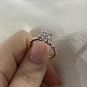 2 Carat Created Diamond Engagement Ring - 925 Sterling Silver