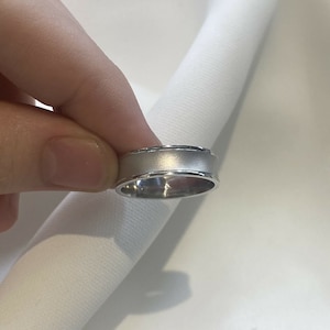 Sterling Silver 6mm Mill Grain Wedding Band Ring - Sizes J-Z