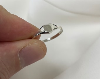 Sterling Silver Heart Signet Ring - Kids & Adults - Gift Boxed