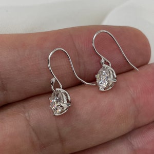 1 Carat Moissanite Diamond Hook Drop Earrings 925 Sterling Silver Moissanite Earrings - Gift Boxed