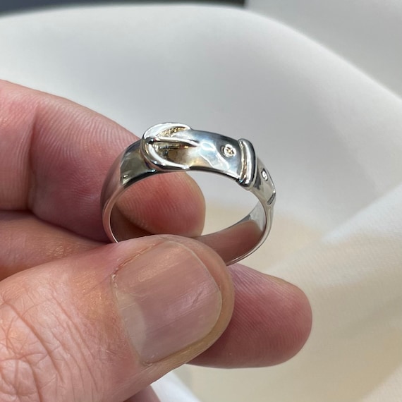 925 Sterling Silver Men s Plain Buckle Fancy Ring Q Z Sizes Gift Boxed Etsy UK