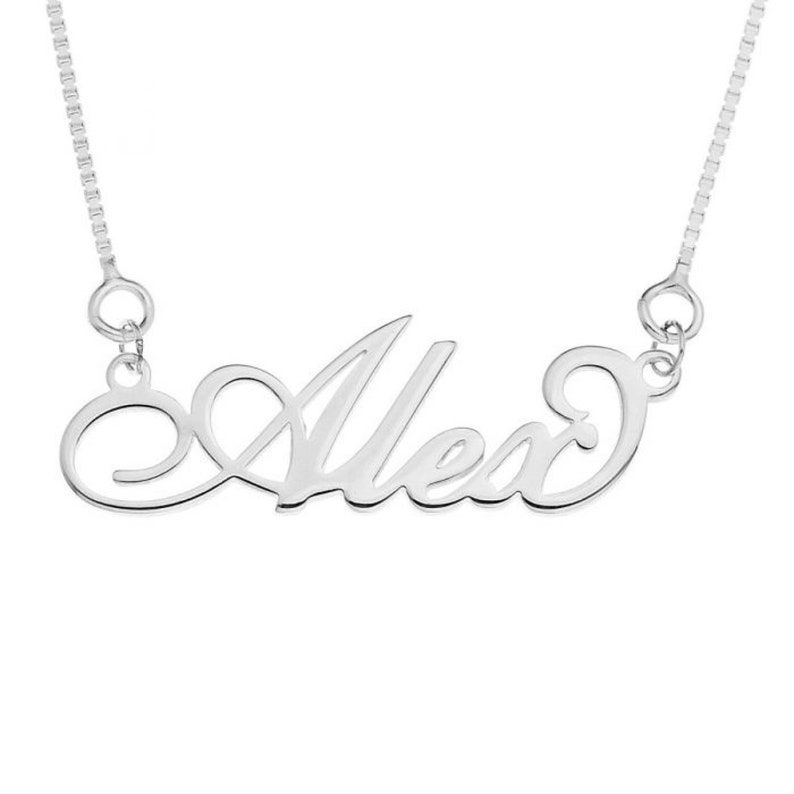 Name Necklace Personalized Name Necklace Personalized Gift Name Birthstone Necklace Daughter Gift Birthstone Necklace Birthday Gift
