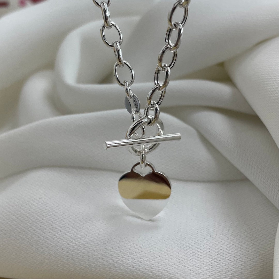 Tuscany Silver Collana Donna In Argento 925 Con Disco Ovale Lavorato, Lunghezza 46 Cm, Hallmark 925