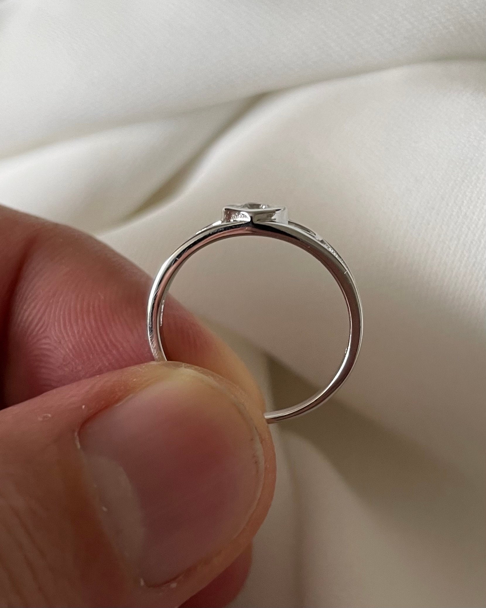 Anello Per Bambini In Argento Sterling, Anello Di Zirconi Cubici A Cuore, Gioielli Di Cuori Per Bambini, Anello Di Cuori D'argento, Regalo Per La Figlia, Regalo Per Bambina - Italia - Foto 9
