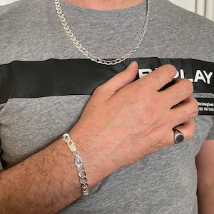 Sterling Silver Flat Curb Chain - Men&#39;s Gift Boxed Chain (7-30 inch)