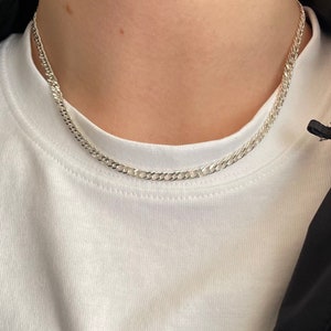 Sterling Silver Double Curb Chain - Men's Gift Boxed Chain (7-30 inch)