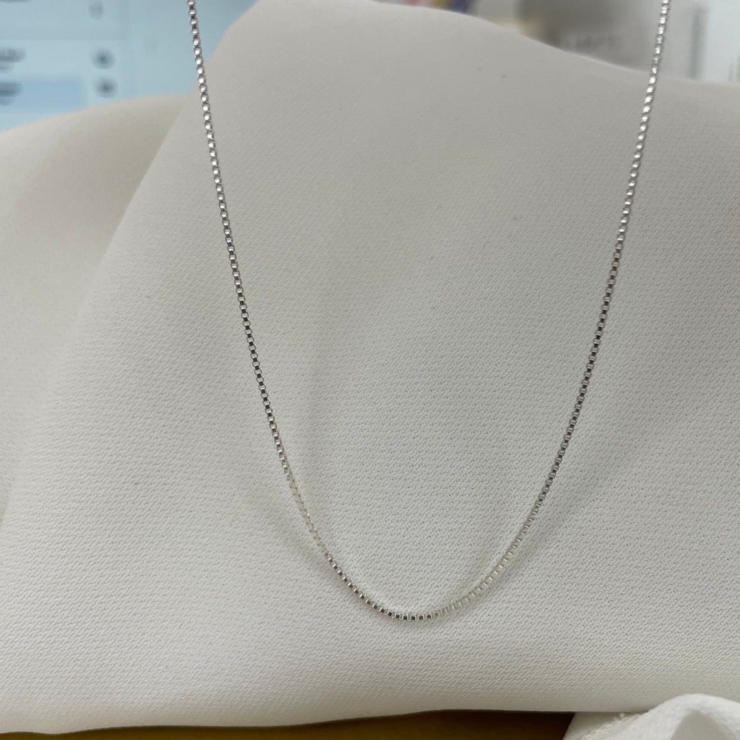 Sterling Silver Box Chain Necklace - Men's Gift Boxed Chain (16-20 Inch ...
