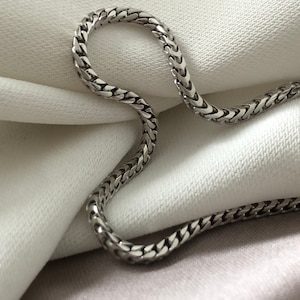 Silver Franco Chain - Men’s chain sterling silver 925 Hallmark - Gift Boxed Silver Chain 16&quot;-30&quot;  2.5MM