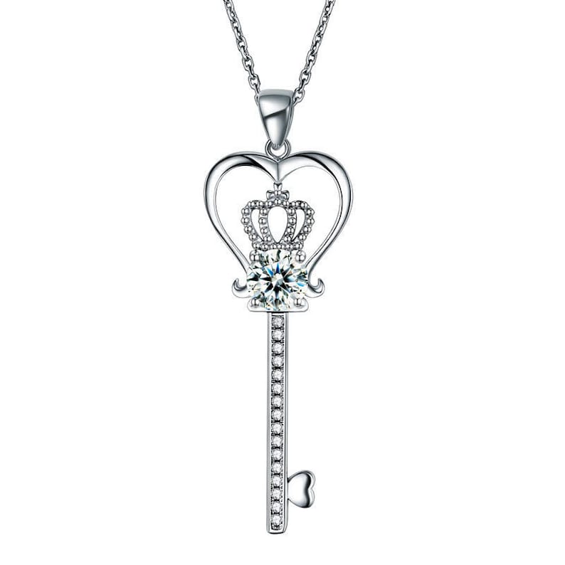 Jewels Obsession Silver Best Friend In Heart Necklace Rhodium-plated 925 Silver Best Friend In Heart Pendant with 18 Necklace
