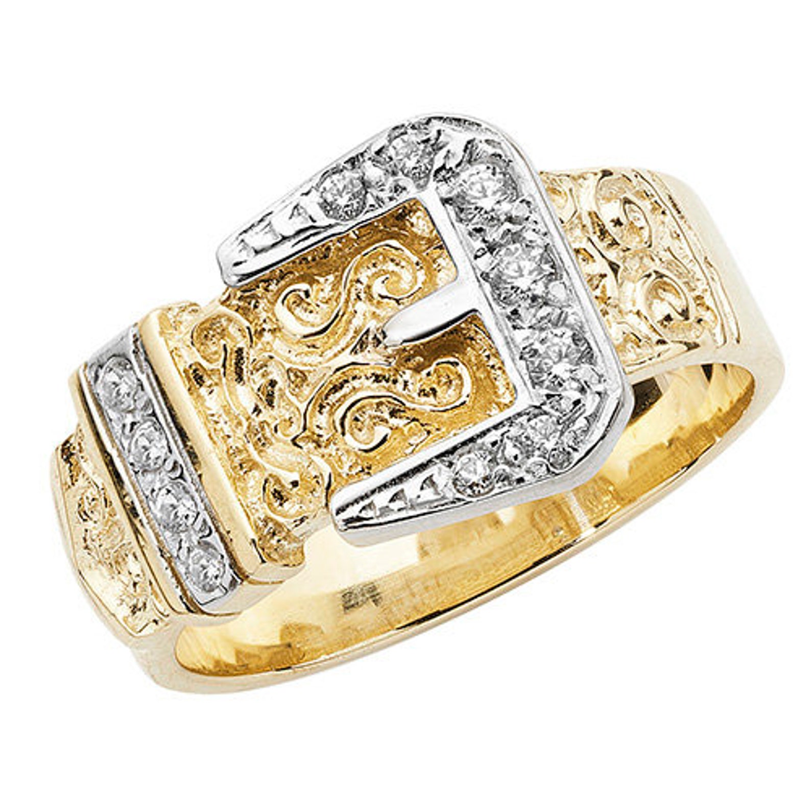 Mens 9ct Gold Star Ring main image 0