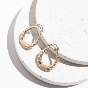 Genuine 9ct Yellow Gold Creole Earrings - Genuine and Timeless Earrings for Every Occasion 1.20 Grams - Gift Boxed