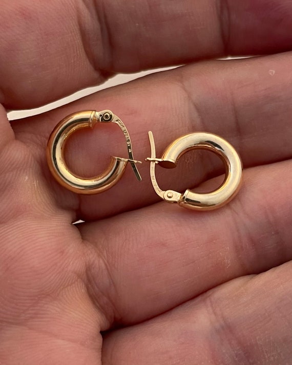 9ct gold hoop earrings 10mm clearance