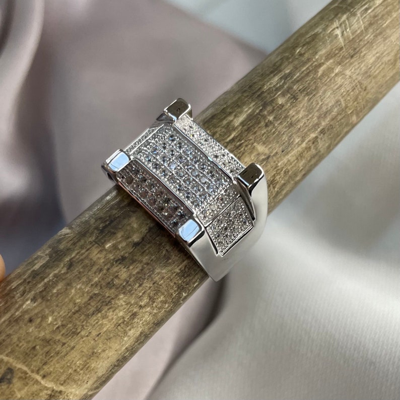 New Men's Pinky Ring Genuine Sterling Silver Ring Etsy UK