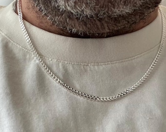 Sterlingzilveren kinketting – keurmerkketting 925 heren – geschenkverpakking