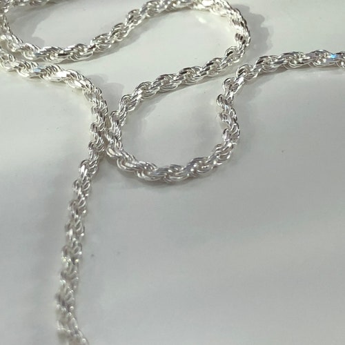 Sterling Silver Rope Chain Mens Rope 
