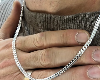 Bracciale Uomo Argento 925 925 Argento Sterling Italiano 4 MM Classic Diamond-Cut Rope Chain Bracciale In Argento 925 Uomo - Foto 7