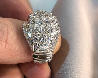 Sterling Silver Boxing Glove Ring: CZ Accent, Gift Boxed