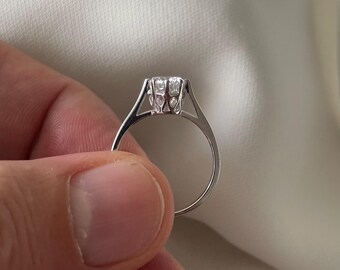 PDPAOLA: Anillo Solitario Abierto En Plata .925 Con Circonias