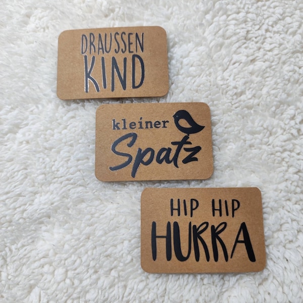 Snappap-Aufnäher *Patches* Label DIY Draussen Kind, Hurra, Spatz