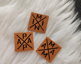 Snappap Patch *MAMA PAPA MINI* Label diy nähen