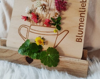 Blumensammel-Karte zum Einstecken von gepflückten Blumen