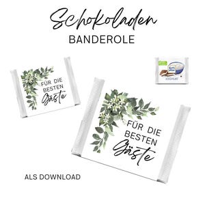 File PDF*Banderol per cioccolato*Regalo per l'ospite*Decorazione da tavolo*Omaggio*Foglio per bricolage*RitterSport*Grazie*Ospiti migliori*È un piacere avervi qui