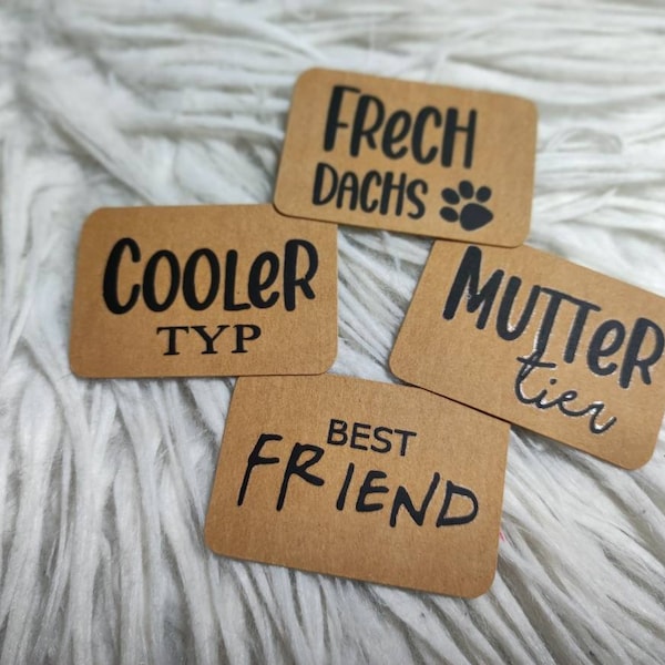 Snappap-Aufnäher *Patches8* Label Leder Cool Frechdachs Mutter Friend