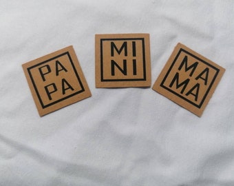 Snappap patch *MAMA PAPA MINI* sew label diy