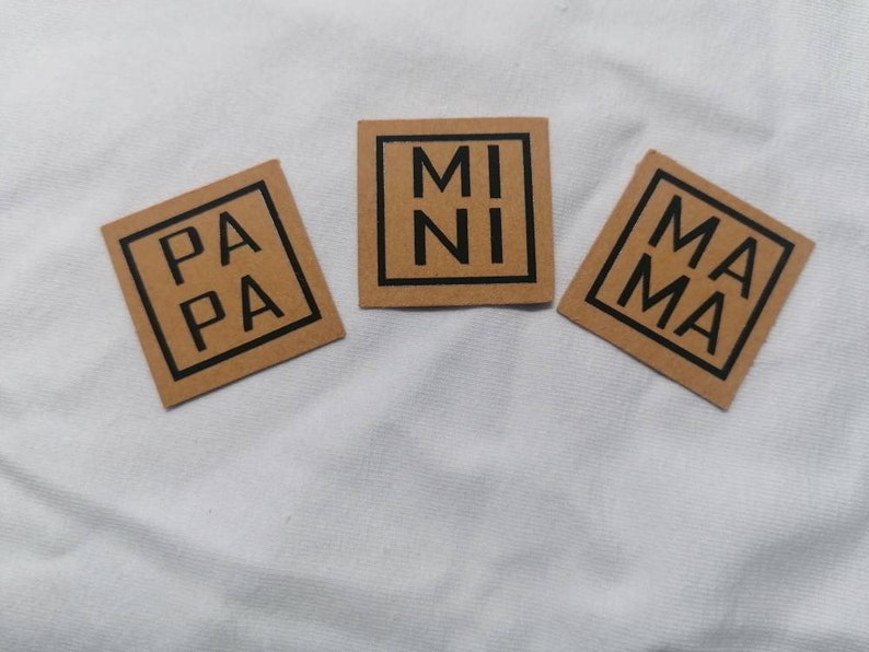 Snappap patch MAMA PAPA MINI sew label diy image 1