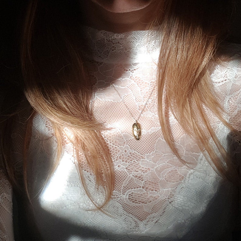 Golden Face Necklace