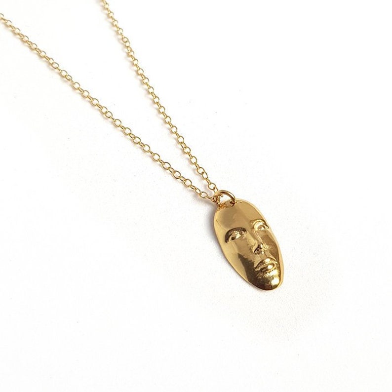 Golden Face Necklace