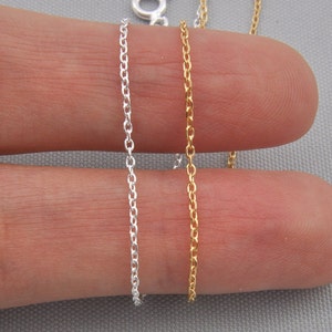 Silver Chain or Gold Necklace Chain for layered necklace image 5