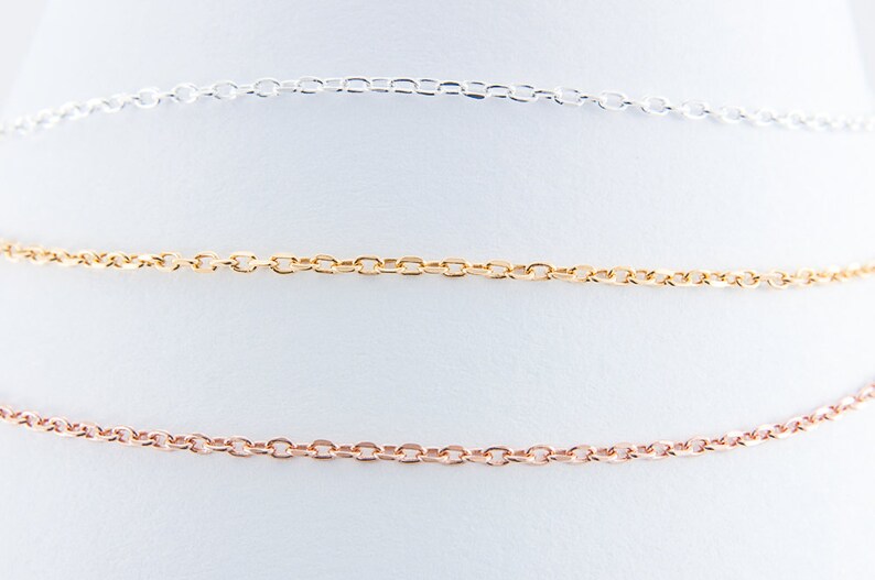 Silver Chain or Gold Necklace Chain for layered necklace image 4