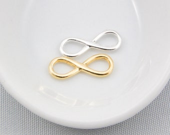 Gold Infinity Anhänger oder Silber Infinity Charm