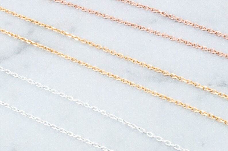 Silver Chain or Gold Necklace Chain for layered necklace image 1