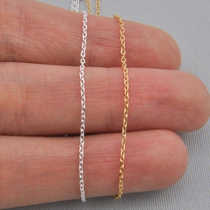 Silver Chain or Gold Necklace Chain for layered necklace image 7