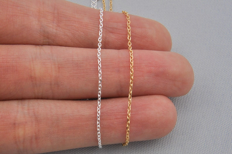 Silver Chain or Gold Necklace Chain for layered necklace image 7