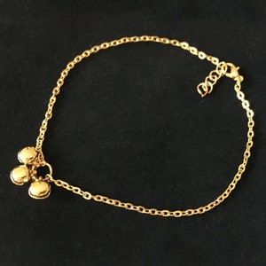 Gold bells anklet or bracelet with bells bridesmaid gift anklets with bells ankle bracelet for winter wedding beach anklet gift bride