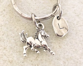 Personalized tiny horse keychain horse lovers gifts horse jewelry horse gifts horse lady gifts horse gifts for girls horse key chain
