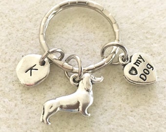 Double-sided Love Dog keychain dog key chain dog mom dog lover gift dachshund gift dachshund jewelry dachshund keychain dachshund lover gift