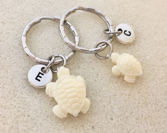 Set of sea turtle keychains for mom & daughter set mother daughter gift for mom mother and daughter jewelry mom gifts couple keychain set